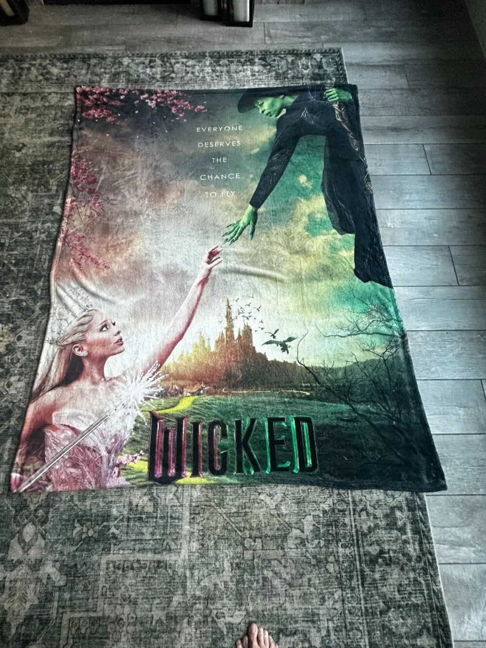 Wicked Movie Ariana Grande & Cynthia Erivo Oversized Plush Blanket | 60